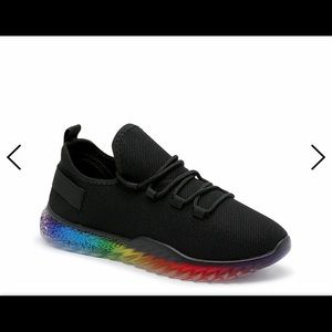 sneakers/rainbow bottom. Perfect for Pride month🌈